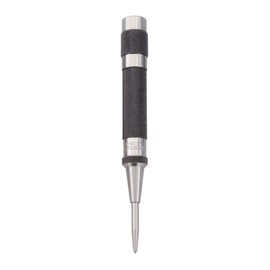 Starrett Steel Automatic Center Punch with Adjustable Stroke - 5" Length, 9/16" Punch Diameter, Lightweight, Knurled Steel Handle - 18A