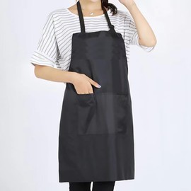 Amotorfly Hairdresser Apron Barber Apron for Hair Cutting Hair Dye Apron for Salon Hair Stylist/Personal Use Waterproof Cape with Pocket, black