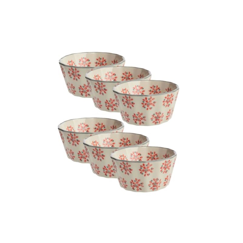 Tranquillo Set of 6 Baking Cups Muffin Mould Retro Red