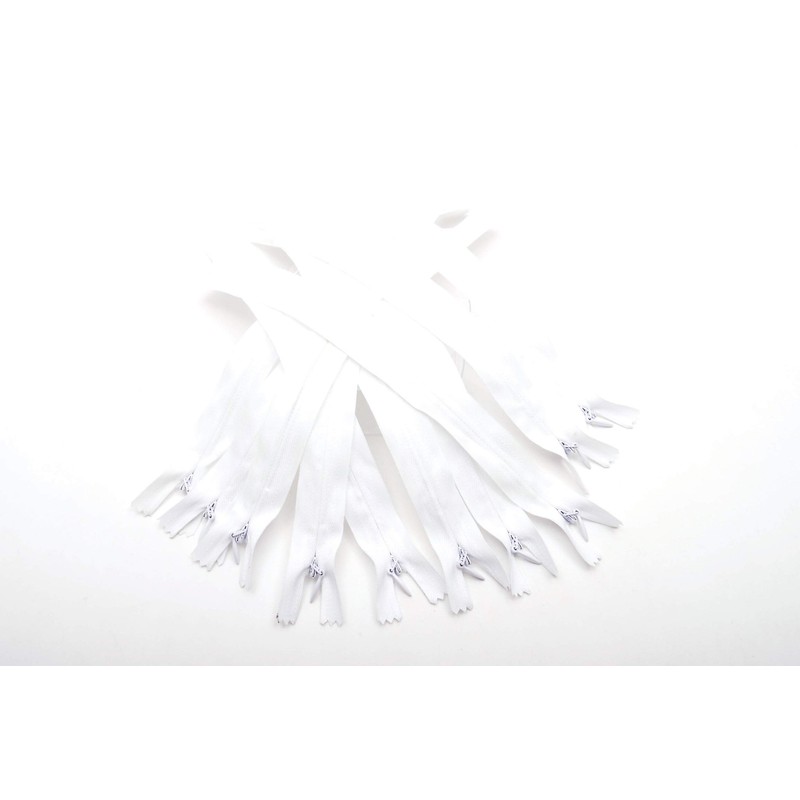 Trimz Adjustable Invisible Zip, White, 25cm