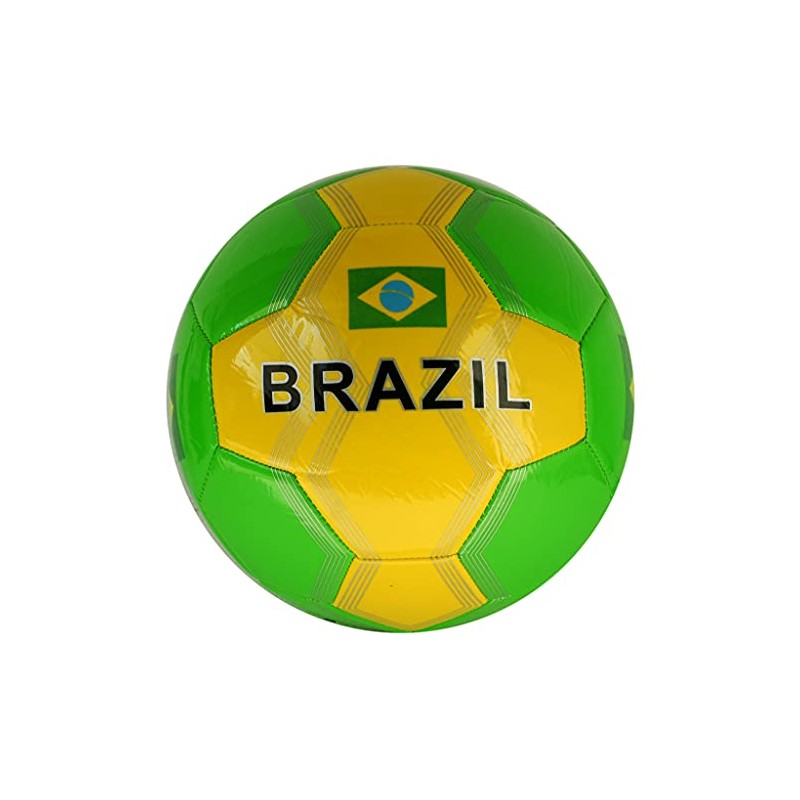 Brazil Football with Brazilian Flag Size 5 Colour Green /