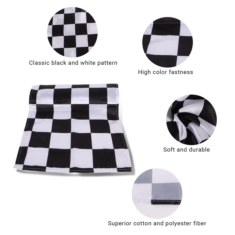 Black and White Table Runner, Checkered Pattern Table Runners, 30