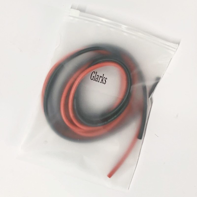 Glarks 10 Gauge High Temp Silicone Wire 6 ft red