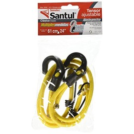 SANTUL, Tensores Ajustables 24", Color Amarillo, para Campamento y Hogar, Juego de 2 Piezas, Modelo 8450