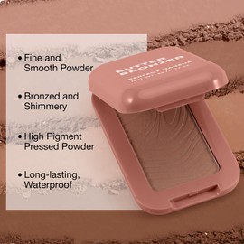 Boobeen Soft Matte Bronzer, Contour Palette for Face, Bronzing Blush Powder for Contouring, Long-lasting Buildable Bronzed Shimmer
