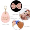 Rayslesan Key Fob Cover with Leather Holder Compatible with Airtag/RFID,Compatible