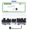 sourcing map 50Pcs Threaded Inserts, M6-1x10 Zinc Plated Carbon Steel