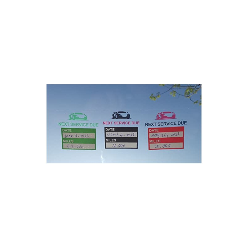 Oil Change Stickers Static Cling, MeshaKippa Green 60pcs Clear Oil