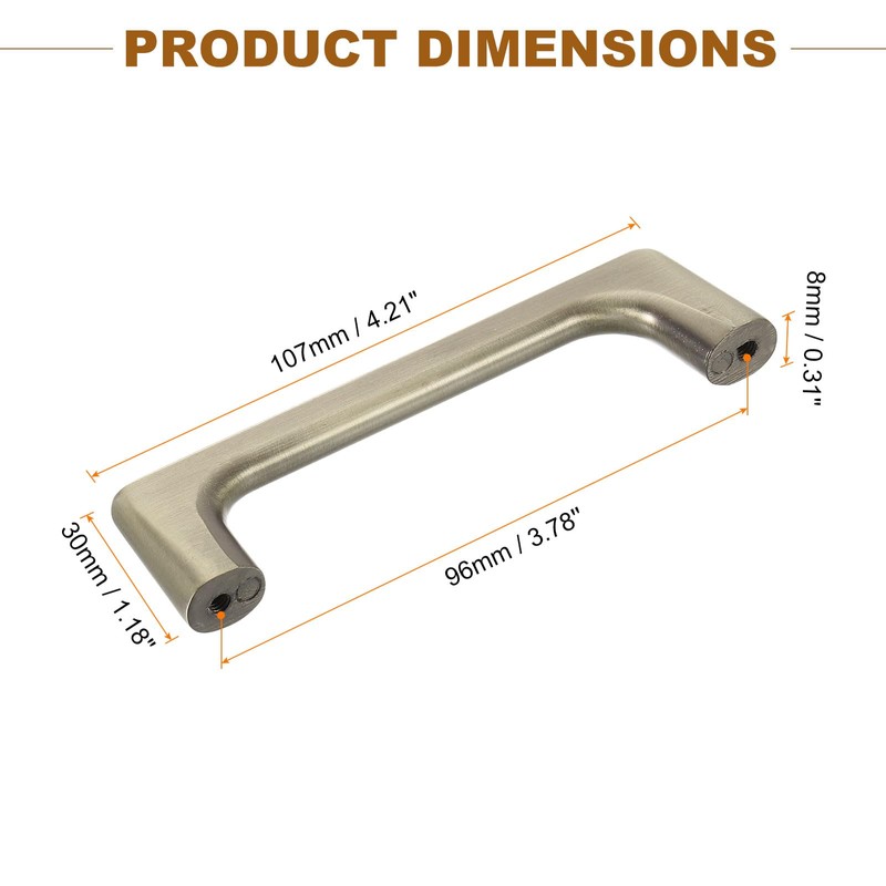 sourcing map Cabinet Pulls, 6Pcs 4 Inch - Aluminum Alloy