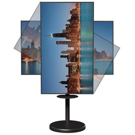 VIVO Height Adjustable Mobile Floor Stand for up to 70 inch TVs with Shelf and Hidden Casters, Portrait to Landscape, Supports up to 66 lbs, Black, STAND-TVHD8B