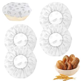 4 Pieces Covers for Proofing Basket, Food Covers, Bread Baking Accessories for Proofing Basket, Pot and Food Centre, Extra Strong and Tear-Resistant, Diameter 27 cm