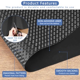 HooTown Shelf Liner Kitchen Cabinet Drawer Mats 11.8 Inch Wide x 78.7 Inch Long, Non Adhesive Vinyl EVA Washable Waterproof Pantry Closet, Cupboard, Drawer Organizer Mat, Black