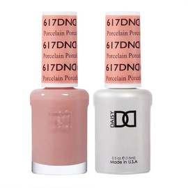DND Duo Color From 601-699, UV/LED GelPolish and Air Dry Nail Lacquer, Matching Chip-Free Polish Duo, 0.5 Fl Oz Each:_618 Peach Buff
