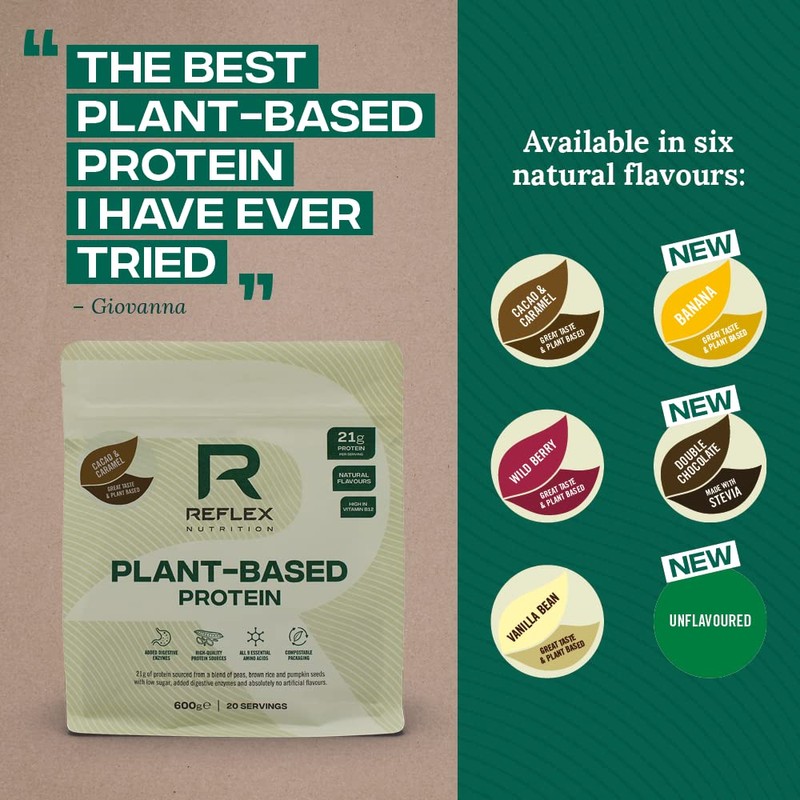 Reflex Nutrition Plant Based Vegan Protein Powder with B12 |