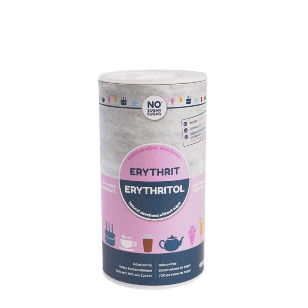 No Sugar Sugar Erythritol Without Calories 0.4 kg, 1 kg, 4.5 kg, 25 kg, Natural Erythritol Calorie Free, Can be Used as a Calorie Free Sugar Substitute Known from Supermarket and Drugstore (0.4 kg).