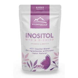 Myo Inositol & D-Chiro Inositol | Mezcla óptima 40:1 | Bolsa 130gr | 31.7 porciones | Sin agregados | Sabor natural |