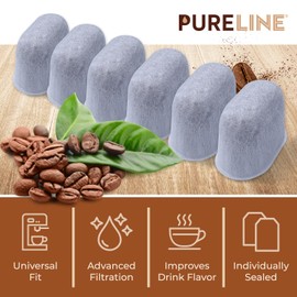 Cuisinart® Coffee Filter Replacement - 12 Pack Cuisinart® Coffee Maker Water Filter by Pureline - Charcoal Water Filter - for all Cusinart Coffee Machines