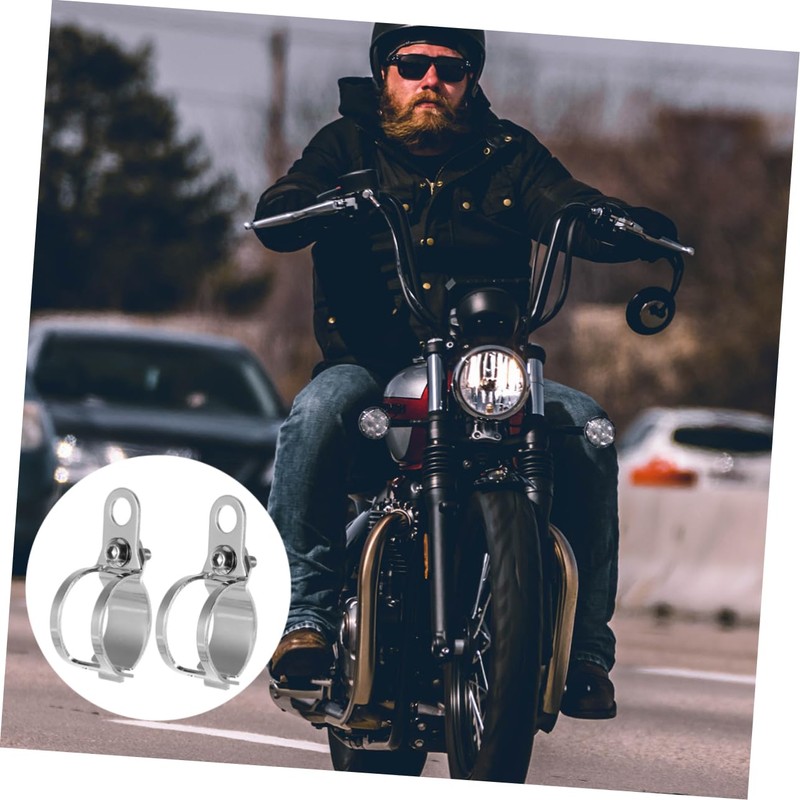 Ciieeo 2 Pcs Turn Signal Bracket for Motorcycle Forks Durable