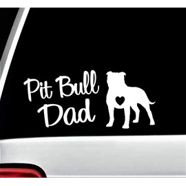 Pit Bull Dad Decal Sticker for Car Window Pitbull Lover BG 146