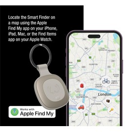 Fresh 'n Rebel Smart Finder - Works with Apple Where Is (IOS), Key Finder with Speaker, Smart Tag, IP67 Dust and Waterproof (Silky Sand, 1-Pack)
