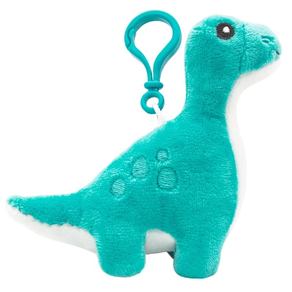 Scentco Dino Dudes Backpack Buddies - Scented Plush Toy Dinosaur Clips - Brontosaurus, Raspberry - Stocking Stuffer