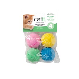 Catit Cat Ball Toy Sponge Balls, Yellow, Green, Pink, Blue, 4 Count, Cat Toy Ball, Cat Toys Balls, Cat Ball, Cat Balls, Cat Toys, Cat Toy, Toys Cat, Toys for Cats, Cat Enrichment
