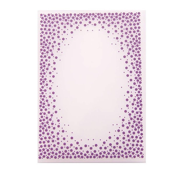 arriettycraft Dots Circle Window Frame Plastic Embossing Folder for Scrapbook