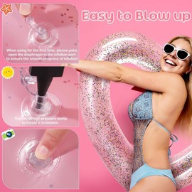 Heart Swim Ring 120 cm in Heart Shape or Swim Ring Adult Inflatable and Robust Design, Provides Fun for Adults on the Beach or in the Pool