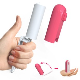 ROCKYGFI Travel Lint Roller for Pet Hair Extra Sticky, Portable Mini Lint Remover for Clothes, Small Size Lint Roller in Purse, Retractable & Foldable Dust Roll Pocket(120 Sheets Refill, Rose Pink)
