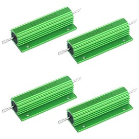 T Tulead 4PCS Aluminum Case Wirewound Resistor Chassis Mounted Load Resistors 100W, 1 ohm