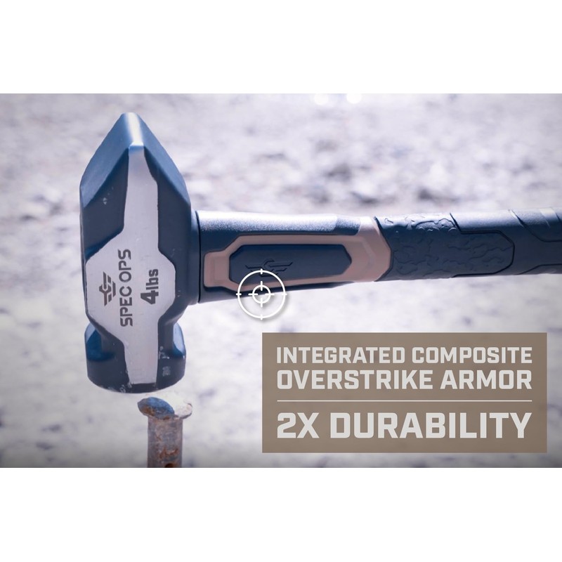 Spec Ops Tools Blacksmith Hammer, 2.5 lb Sledgehammer with Removable
