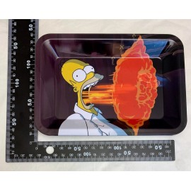 tray Fire Yellow cartoon Remote Side Table Tray 5"x 7" metal plate snack