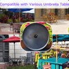 SARANICE Outdoor Lazy Susan with Umbrella Hole,Patio Table Tray No