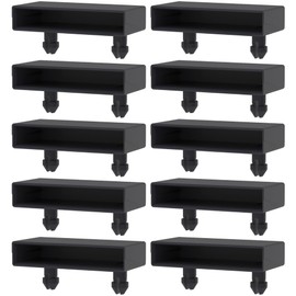cyclingcolors 10x Supporto semplice per doga doghe 53 × 8 mm plastica per rete letto telaio in metallo terminale letto mobile fissaggio clip tenone, nero