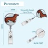Brown Dachshund Dog Badge Reel - Cute Retractable ID Holder