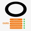 Awclub Black Goof Trim Ring for 6 Inch Recessed Cans
