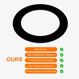 Awclub Black Goof Trim Ring for 6 Inch Recessed Cans Downlights for Ceiling Light Fixtures, 10 Pack 6.3-Inch Inner Diameter, 8.5-Inch Outer Diameter, Steel Construction