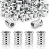 100Pcs M6x15 Threaded Inserts for Wood, Threaded Inserts, Insert Nuts,