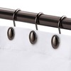 iToplin Metal Shower Curtain Hooks, Oil-Rubbed Bronze Rustproof Decorative Shower