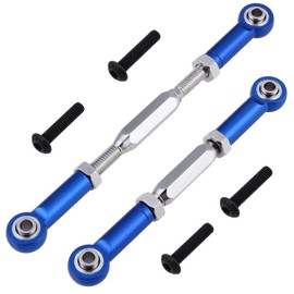 Adjustable 79-102mm Aluminum Turnbuckles and Camber Links with Rod Ends for RC Traxxas Slash 4x4 1/10 Short Course Racing Truck Option Upgrade Parts (Navy Blue)