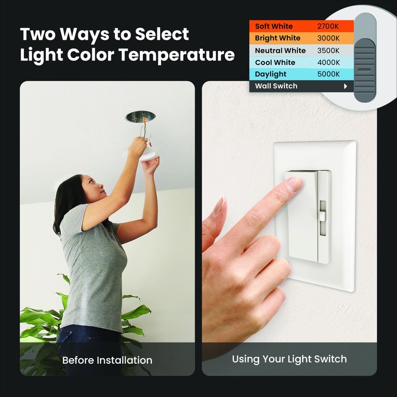 Feit Electric 6" LED Canless Recessed Downlight with Night Light