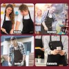 5pzs Delantales De Lona Ajustables, Para Chef O Art