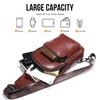 Sling Bag Small Purse Leather for Women Men Crossbody Bag