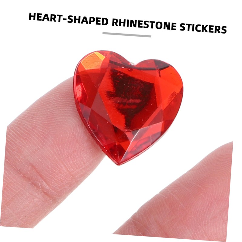 DIYEAH 12 Piezas Diamantes De Imitación Pegatinas Pequeño Corazón Día