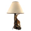 `Champion` 12 Point Buck Table Lamp with Deer Printed Shade