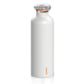 Guzzini - On The Go, ENERGY L Thermos Flask, Stainless Steel Drinking Bottle, White, Diameter 8 x Height 24 cm | 750 cc - 11670311