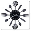 Restokki Wall Clock 14.4 Inch Kitchen Wall Clock, Black Kitchen