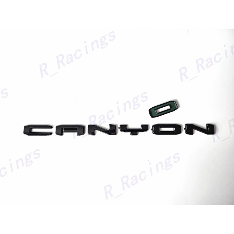 GMC 4PCS Gloss Black Door Rear AT4 Canyon OVERLAY Emblems