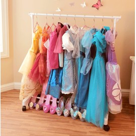 Children's Nursery Hanger- Includes 10 Children's Velvet Hangers- New Improved Rack with Rolling Design!