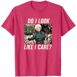 The Golden Girls-Sophia Do I Look Like I Care? Cute Sleeveless T-ShirtColor: Women-red heather, Size: L